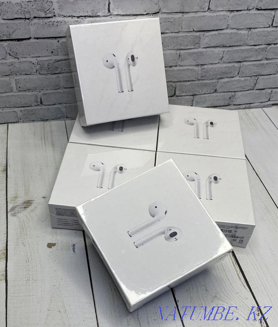 НОВЫЕ! Новые Наушники 1:1 черные, белые AirPods 2, AirPods 3, AirPods Алматы - изображение 6