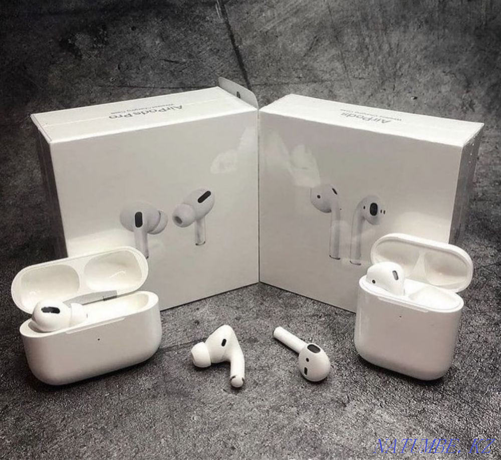 НОВЫЕ! Новые Наушники 1:1 черные, белые AirPods 2, AirPods 3, AirPods Алматы - изображение 2