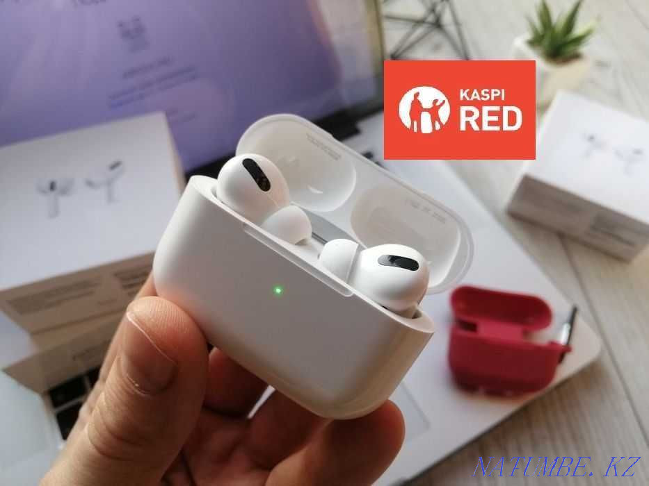 Apple AirPods PRO LUX Premium EAC, New! RED/Credit, Free Shipping Karagandy - photo 2