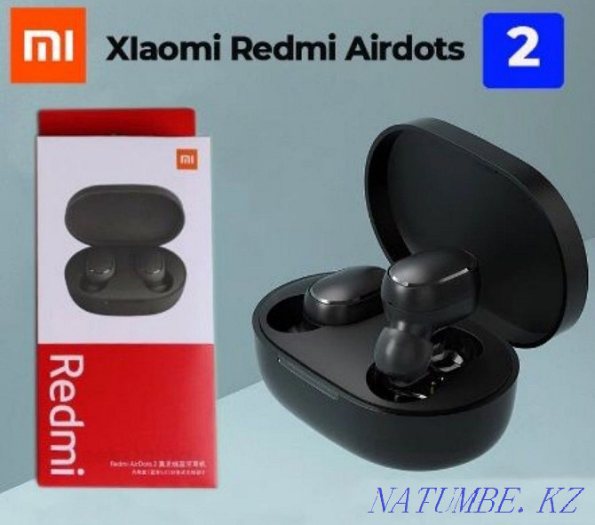 Беспроводные Наушники Xiaomi Redmi AirDots 2 Bluetooth наушники Алматы - изображение 1