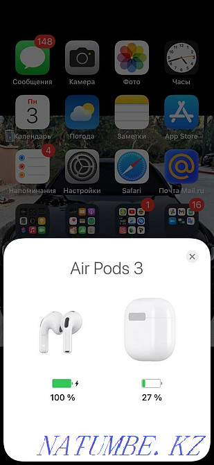 AirPods 3 наушники Алматы - изображение 4