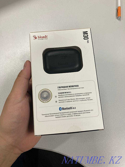 Беспроводные сенсорные наушники Bloody M30 Алматы - изображение 4