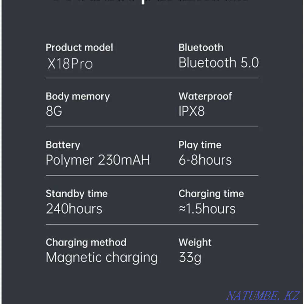 Наушники костной проводимости OPEN EAR X18PRO (8GB) Алматы - изображение 4