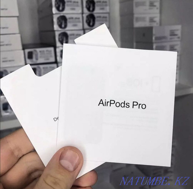 ? AirPods Pro + ПОДАРОК Premium Lux качество Сходство 100% Айрподс про Алматы - изображение 3