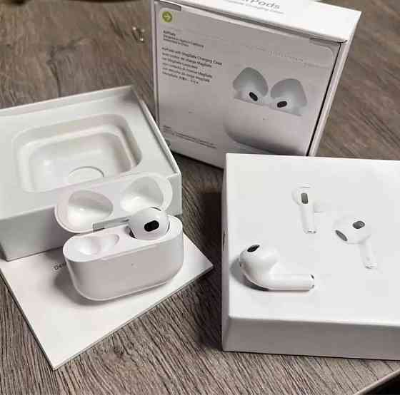 ? AirPods 3 Apple EAC Premium 1 в 1, Лучший подарок! Эйрподс 3  Алматы