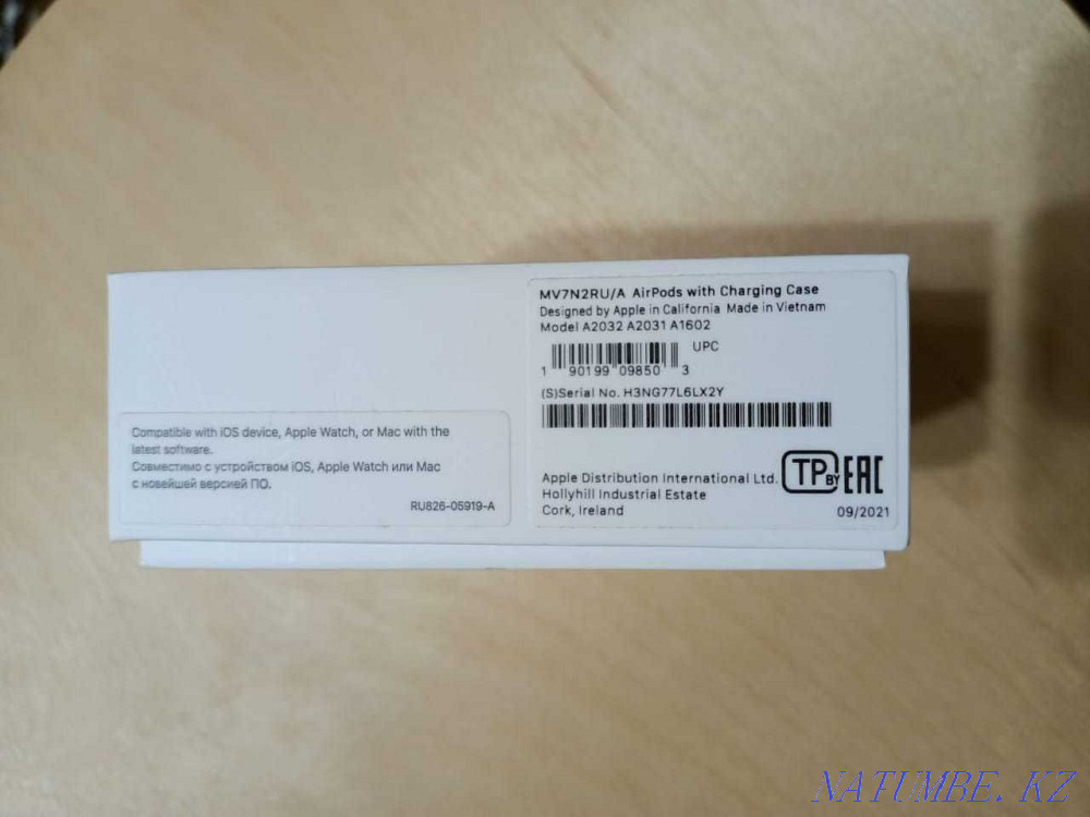 Наушники беспроводные Apple Airpods MV7N2RU/A Белые Актобе - изображение 5