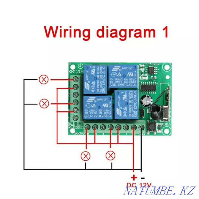 Radio remote control + receiver 315 , 433 MHz , relay switch Pavlodar - photo 7