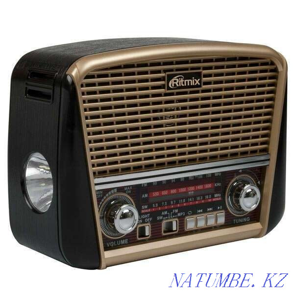 Portable radio receiver RITMIX RPR-050 (USB MP3, AUX, flashlight) Almaty - photo 3