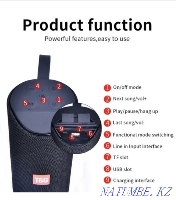 T&G портативті сымсыз динамигі Аршалы - изображение 2