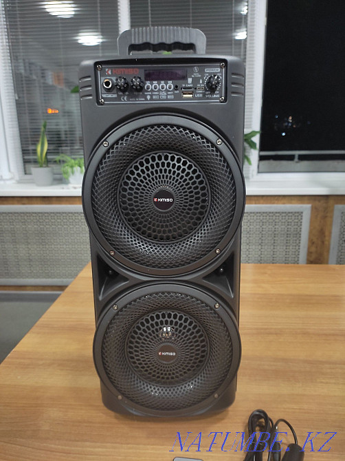 Микрофон және қашықтан басқару пульті бар динамик Портативті динамик Акустикалық. Kaspi  Алматы - изображение 3