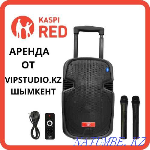 Speaker rental + 2 Microphones! Wireless. Bluetooth, USB, AUX speakers Shymkent - photo 6