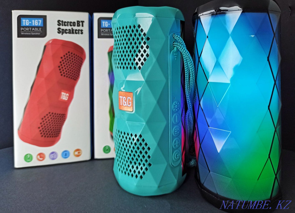 Жарық Bluetooth динамигі TG-167 | Жарқын портативті динамик  Қарағанды - изображение 2