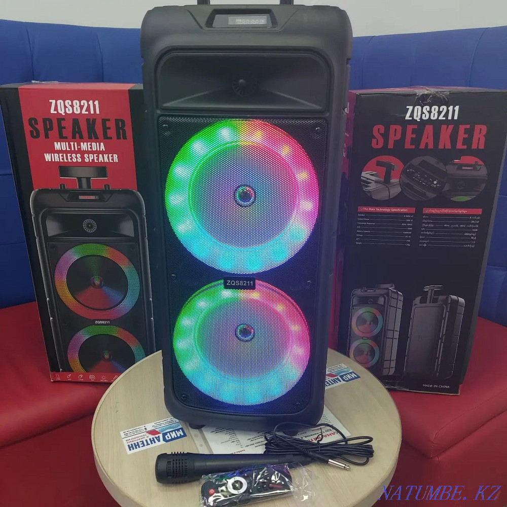 Колонка с микрофоном, караоке,портативная . Актобе - изображение 1