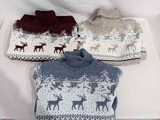 Новогодний свитер Парные Джемпер Олень Влюблен Снежок Свитшот Регланы Almaty