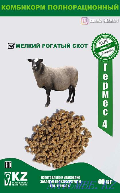 Compound feed for fattening and dairy cattle, horses, small cattle Yereymentau - photo 2