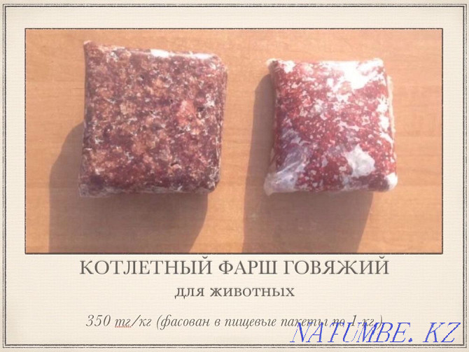 Minced beef cutlet - food for dogs and cats Astana - photo 1