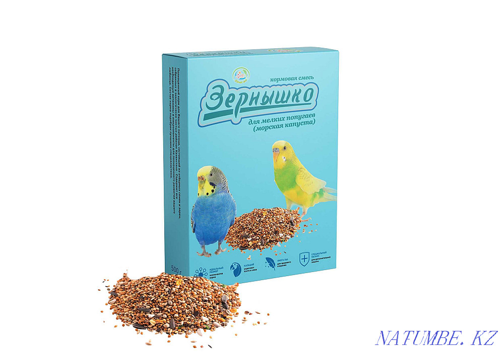 Корм "Зернышко" для птиц в зоомагазине "ЖИВОЙ МИР" Алматы - изображение 4