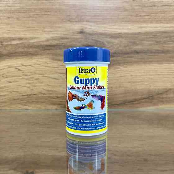 Корм для живородящих рыбок Tetra Guppy Colour Mini Flakes. Караганда Karagandy