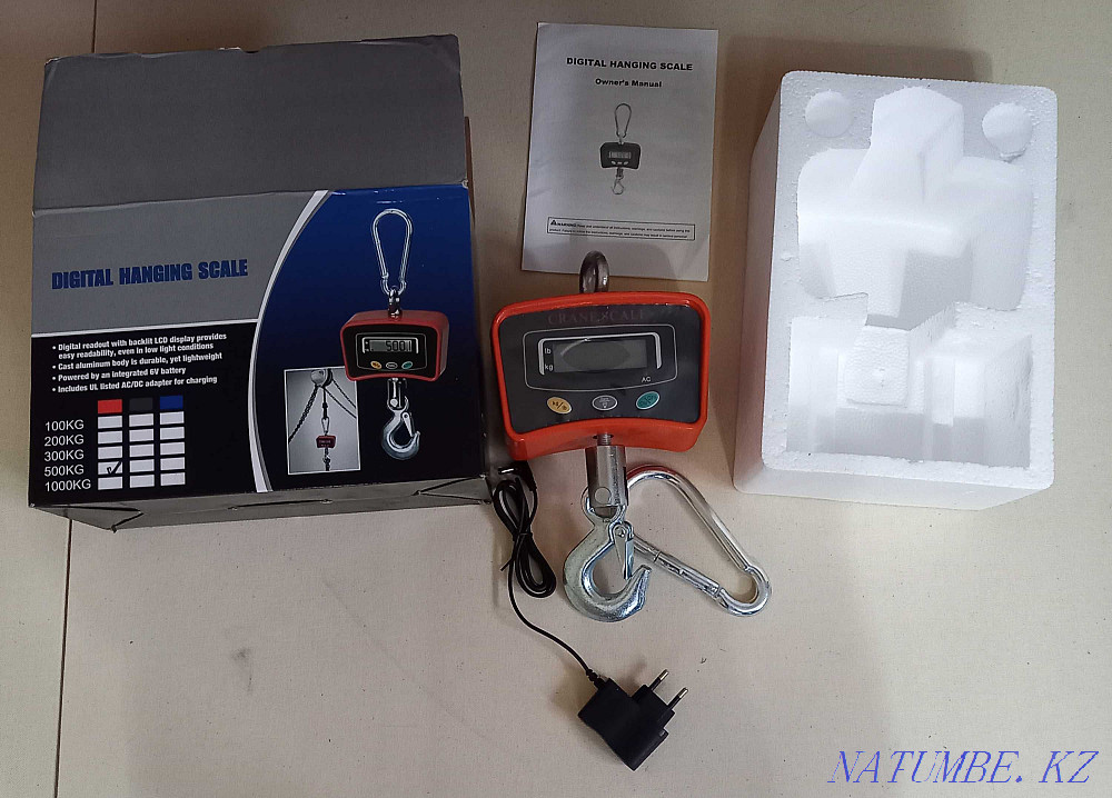 Crane scales 500 kg, 1000, 2000, 3000, 5000, 10000 kg from 1 ton to 10 tons Kostanay - photo 2