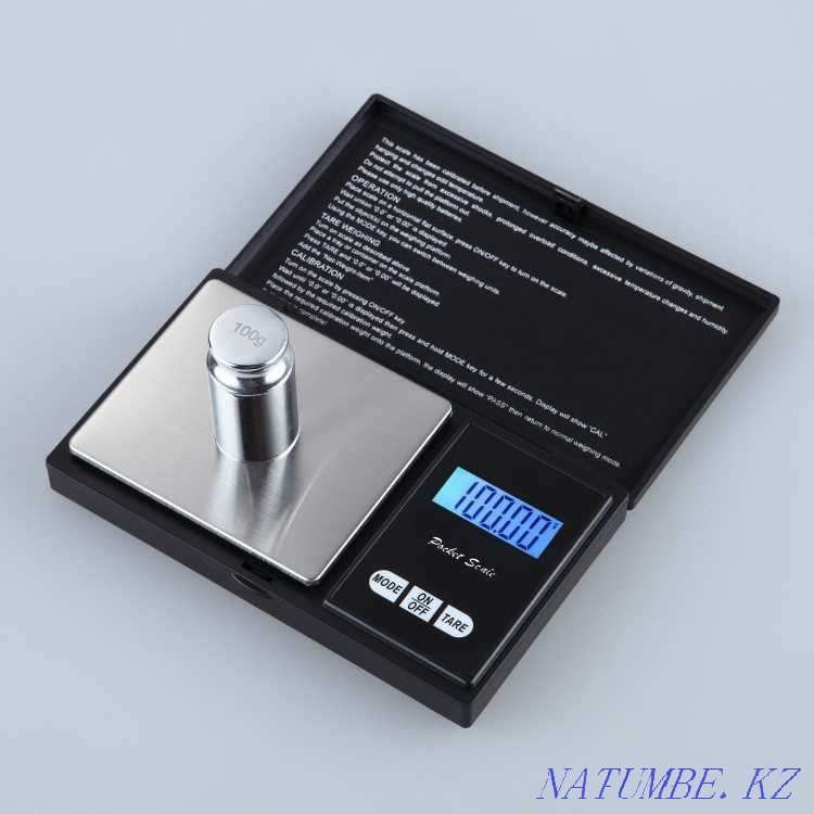 Electronic portable scales 100 gr. 0.01 Almaty - photo 3