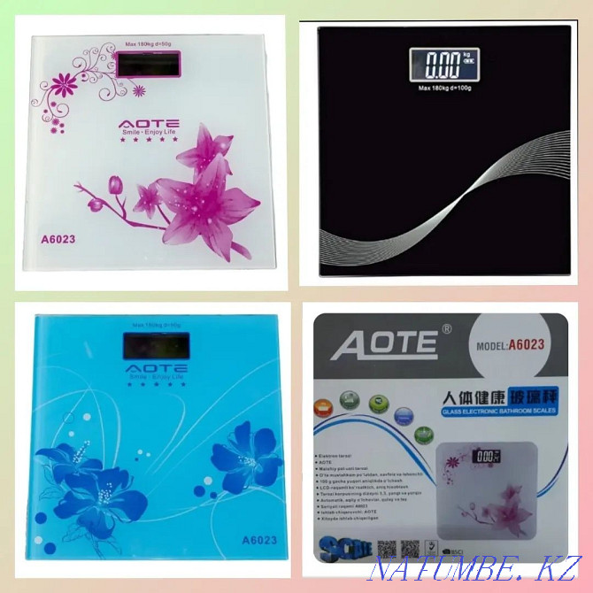 Electronic floor scales with LCD display 4 sensors. Floor scales. Almaty - photo 1