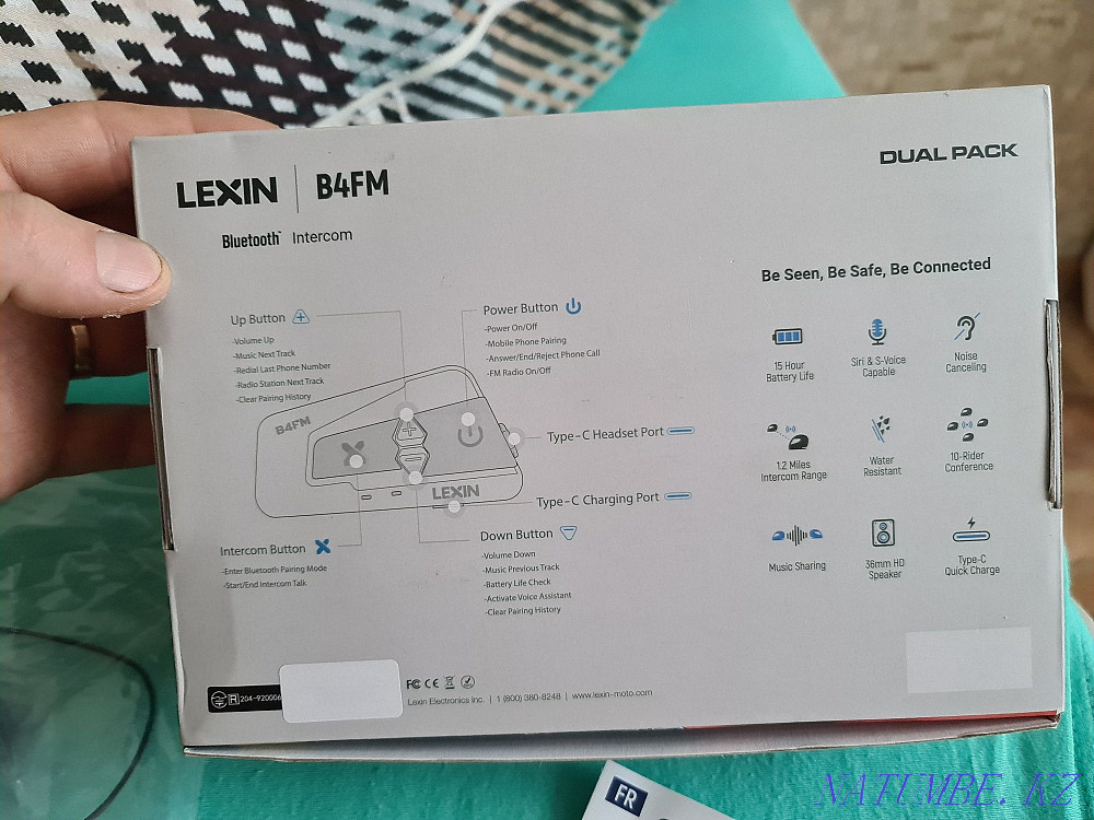 Байланыс интеркомы FM Walkie Talkie Bluetooth мотоцикл дулығасы  кенді - изображение 5