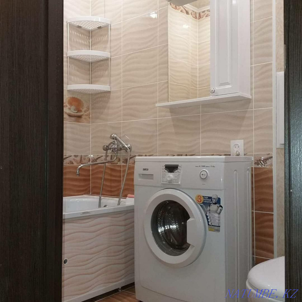 Сантехника, пәтерді жөндеу, ванна бөлмесін жөндеу.  кенді - изображение 3