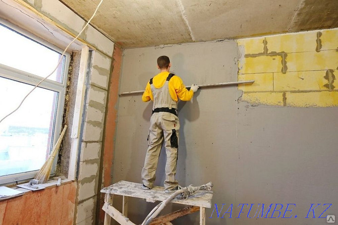Apartment renovation, plaster laminate wallpaper painting screed tile laminate Aqtau - photo 1