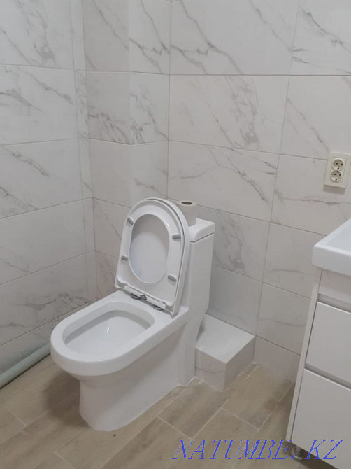 Turnkey apartment renovation tiles, gesso, wallpaper, laminate, doors, Almaty - photo 4