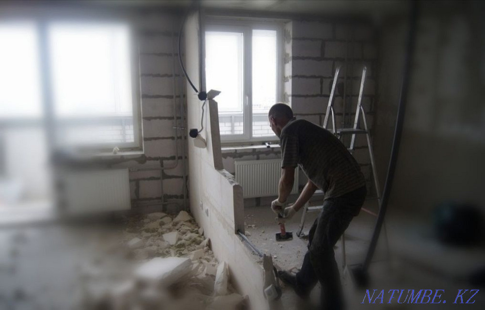 Dismantling of the wall with garbage removal Astana Astana - photo 2