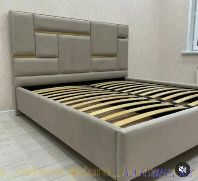 Beds with upholstered headboard in stock and to order! Short production times Astana - photo 1