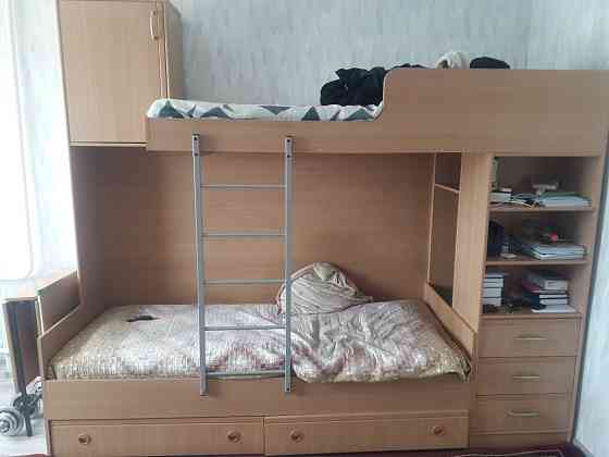 Двухярусный кроват со шкафом, состояние хорошее  Атырау