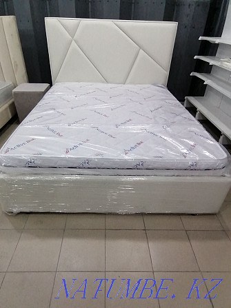 Beds with upholstered headboard and lifting mechanism, large selection Astana - photo 2
