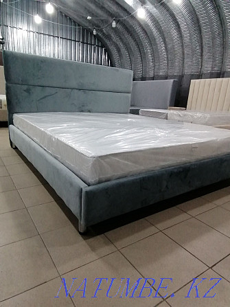 Beds with upholstered headboard and lifting mechanism, large selection Astana - photo 3