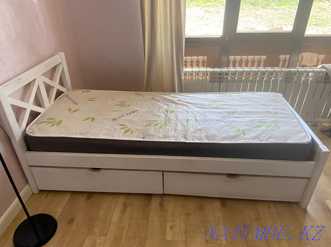 Children's bed white 2 m x 80 cm Almaty - photo 2