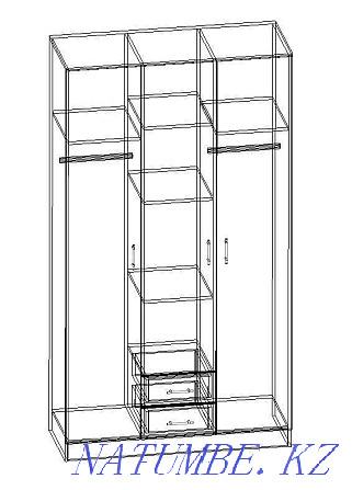 Трио гардероб 3D EVEREST-MEBEL  Астана - изображение 5