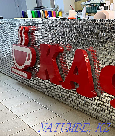 Background with sequins.outdoor advertising.letters.lightboxes.banner.light bulb Almaty - photo 6
