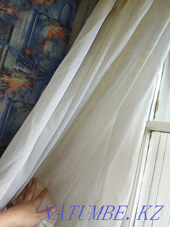 Тюль молочного цвета 3,5,*2,5 метра Усть-Каменогорск - изображение 2