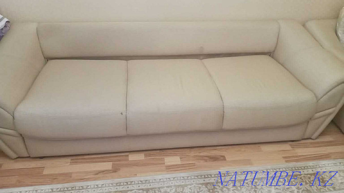 I will sell a soft corner a sofa + an armchair Astana - photo 1