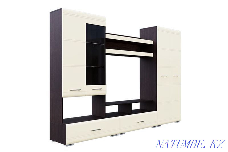 Горка Модульная система №1, Дуб венге/Белый матовый холст, СВ Мебель Семей - изображение 1