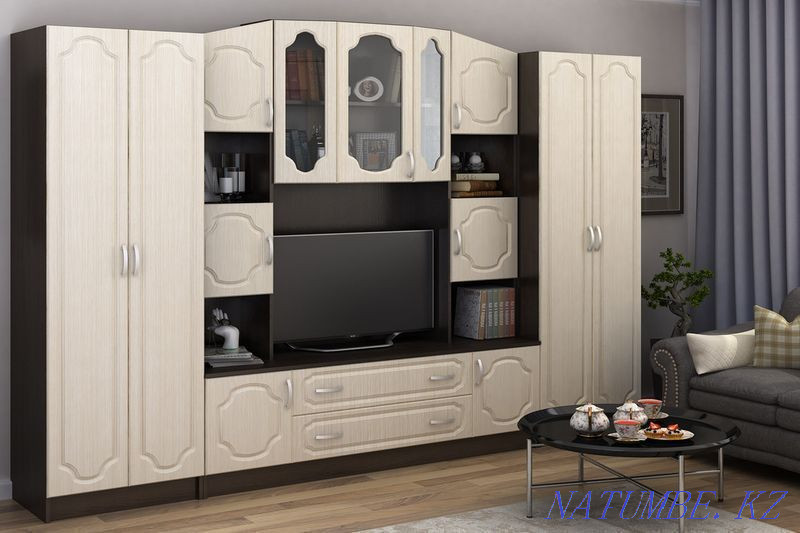 Акция!!! Стенка Макарена МДФ, Дуб Белёный, КОВЕНС (Россия) Шымкент - изображение 1