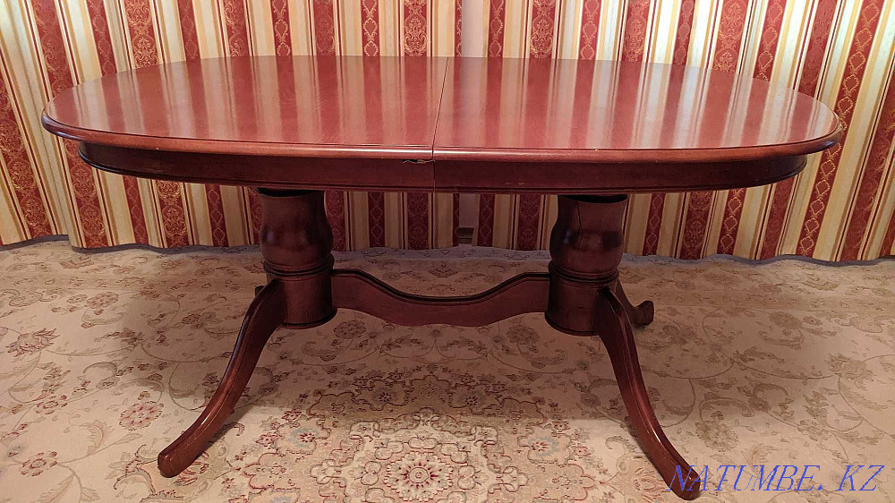 Стол из натурального дерева и восемь стульев / деревянный стол Астана - изображение 7