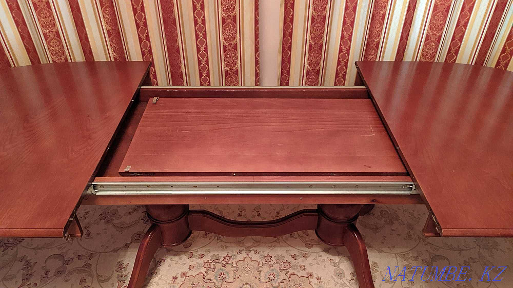 Стол из натурального дерева и восемь стульев / деревянный стол Астана - изображение 5