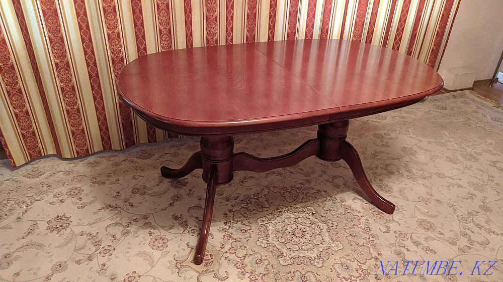 Стол из натурального дерева и восемь стульев / деревянный стол Астана - изображение 6