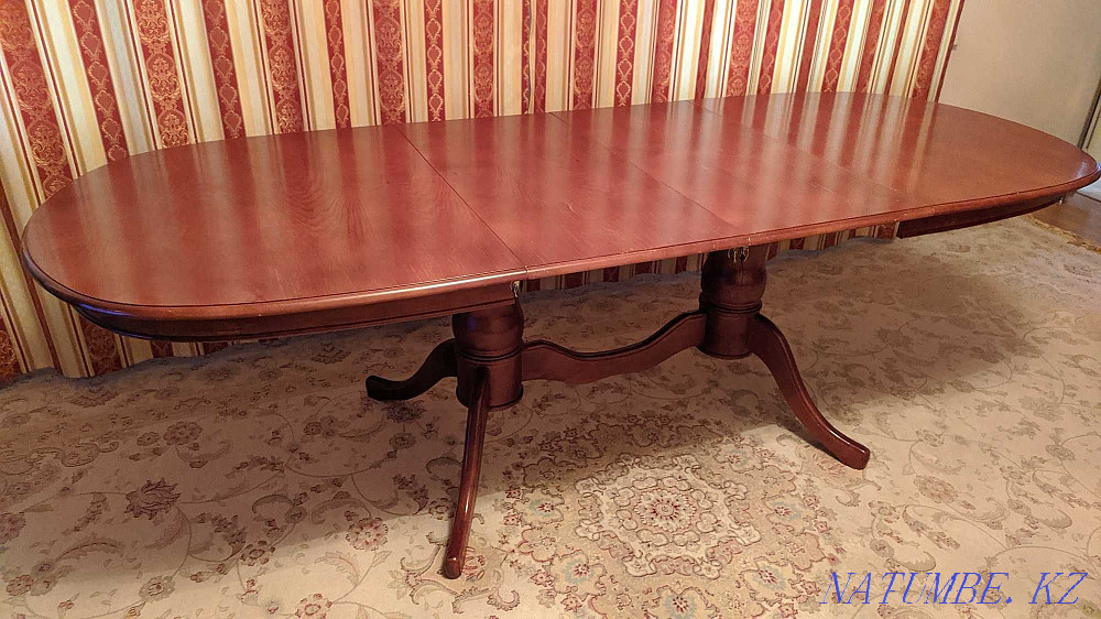 Стол из натурального дерева и восемь стульев / деревянный стол Астана - изображение 3