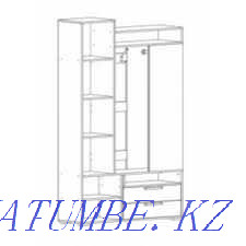 Прихожая Ница, 1200х352х2120, Дуб сонома/Белый Алматы - изображение 2