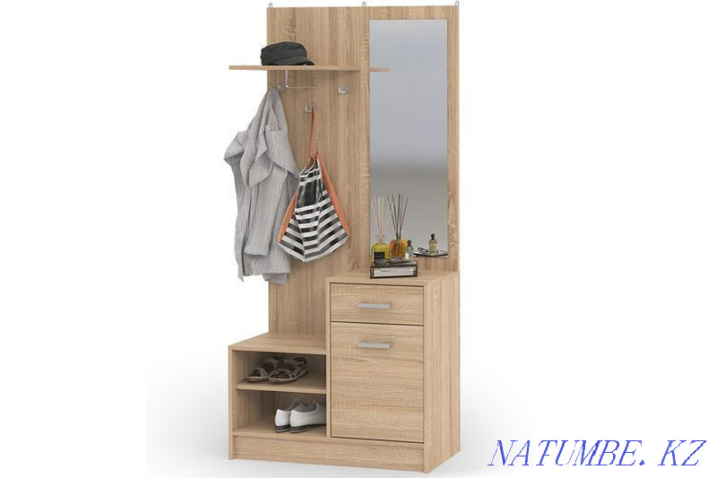 Шкаф прихожая пристенный 1Д Дебора, Дуб Сонома, Стендмебель Кызылорда - изображение 2