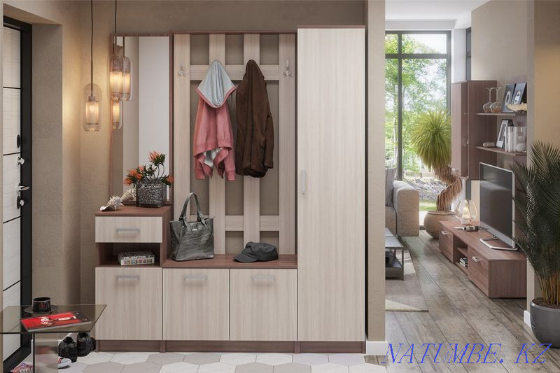 Wardrobe hallway 4D, modular system Mashenka No. 1, Shimo light, Stand Kyzylorda - photo 1