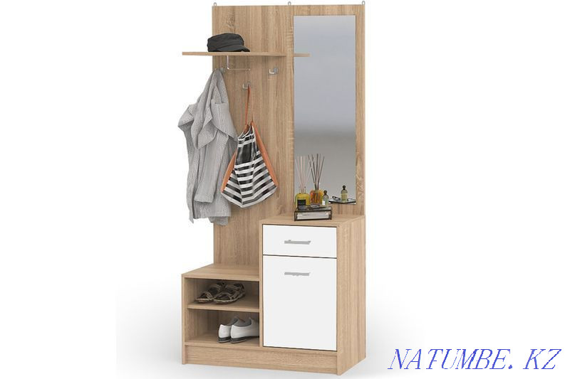 Шкаф прихожая пристенный 1Д Дебора, Дуб Сонома, Стендмебель Кызылорда - изображение 2