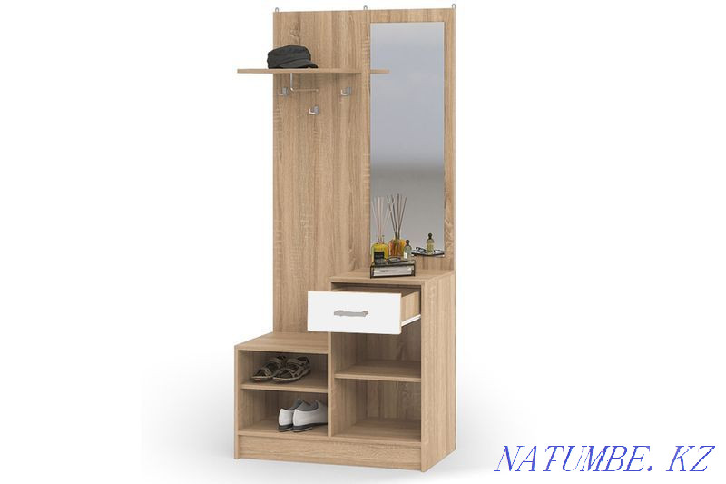 Шкаф прихожая пристенный 1Д Дебора, Дуб Сонома, Стендмебель Кызылорда - изображение 1